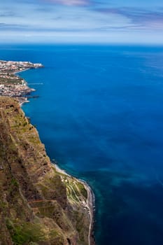View of the famous Cabo Girao viewpoint in Madeira island, Portugal.