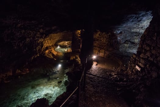 Volcanic Caves of Sao Vicente, located in Madeira island, Portugal.