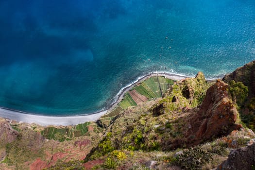View of the famous Cabo Girao viewpoint in Madeira island, Portugal.