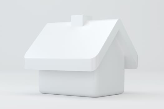 White house on gray background. Icon 3d rendering for web.