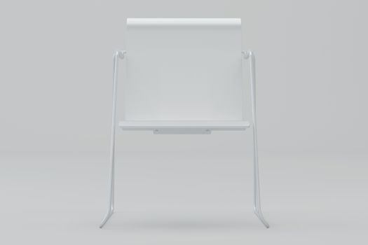 White office chair in studio. 3d rendering