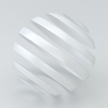 Abstract sphere. 3d rendering lines ball. Logo for web design company.