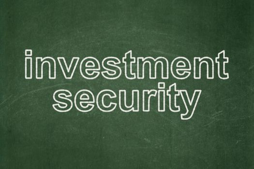Safety concept: text Investment Security on Green chalkboard background