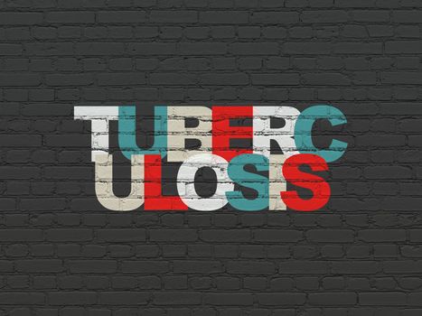 Medicine concept: Painted multicolor text Tuberculosis on Black Brick wall background