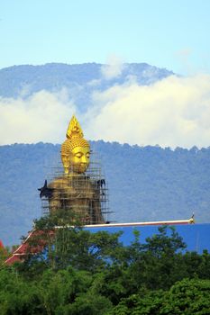 The Buddha is being built. Located in Ban Tak, Tak Province, Thailand.