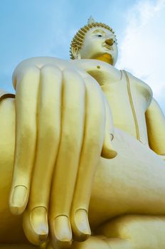 Temple is Ang Thong city and have big Buddha statue in Thailand.