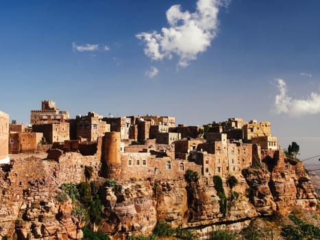 View to Shibam fortress and old city in Yemen