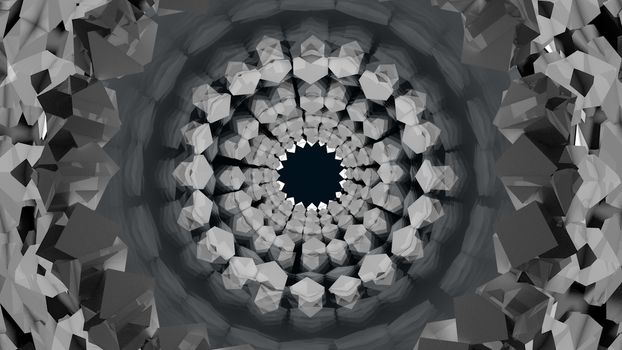 Abstract backdrop. Fractal background cubes. 3d rendering