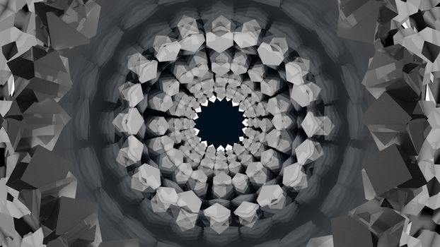Abstract backdrop. Fractal background cubes. 3d rendering