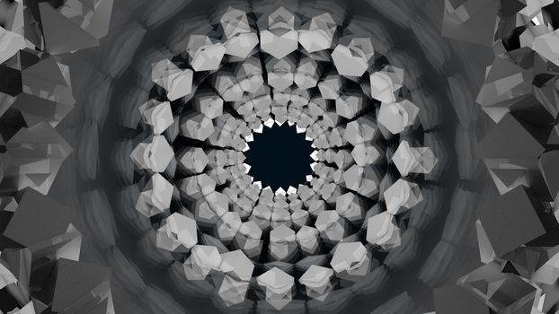 Abstract backdrop. Fractal background cubes. 3d rendering