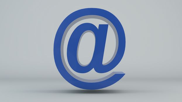 Abstract digital background with e-mail sign. 3d rendering