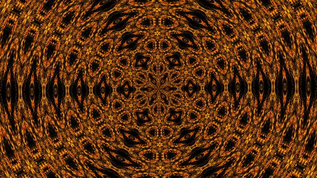 Abstract background of a kaleidoscope consisting of particles. Colorful 3d rendering backdrop