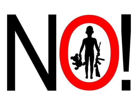 . Concept sign for gun free kids or no guns allowed