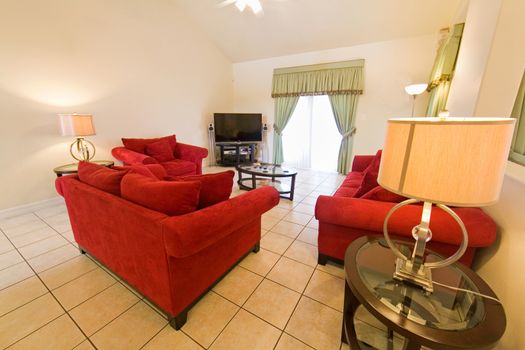 An interior photo of a living room of a home