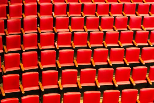 Empty comfortable red seats Cinema / theater empty seats