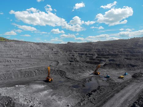 Open pit mine, breed sorting, mining coal, extractive industry anthracite, Coal industry, black gold