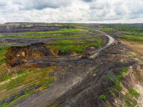 Open pit mine, breed sorting, mining coal, extractive industry anthracite, Coal industry, black gold