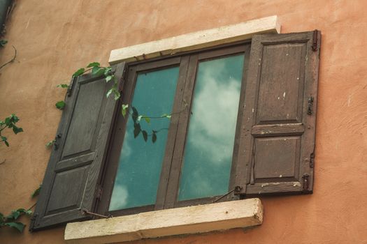 old window on old wall