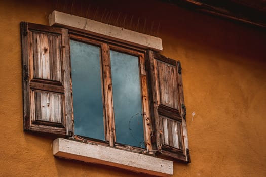 old window on old wall