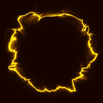 Illustration of a yellow energy ring background