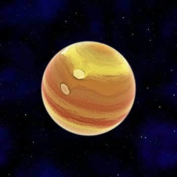 Illustration of a gass giant in space