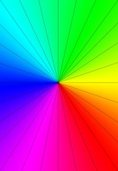 Rainbow Sunburst Background.Colorful smooth banner template. 