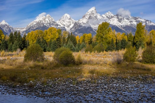 Jagged Grand Teton Mountain Range