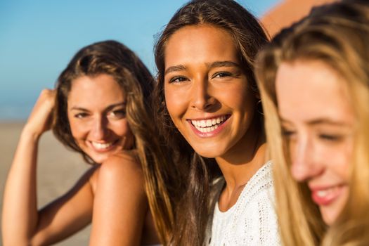 Best friends having fun on the beach