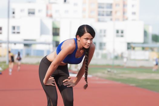 Women warm up before a morning workout