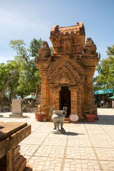 the towers of Po Nagar near Nha Trang in Vietnam. Towers were built by the Cham civilization