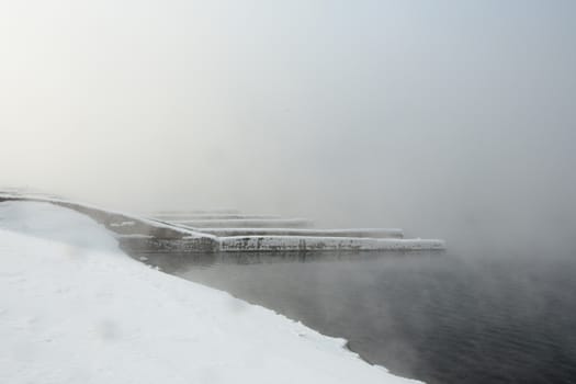 the frosty morning mist