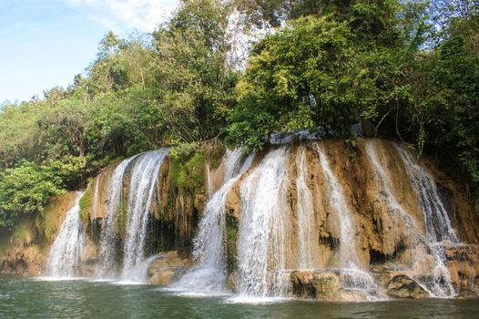 small rock waterfall in Thailand