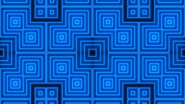 Abstract background with neon kaleidoscope. 3d rendering