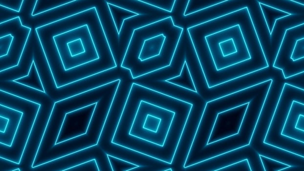 Abstract background with neon kaleidoscope. 3d rendering