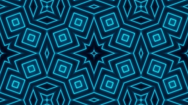 Abstract background with neon kaleidoscope. 3d rendering