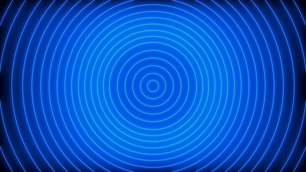 Abstract background with neon circles. 3d rendering