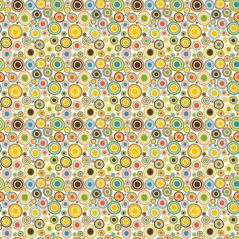 Colorful Seamless background with doodle circles