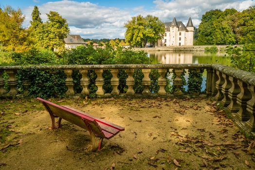 The Nieul castle in autumn