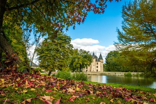 The Nieul castle in autumn