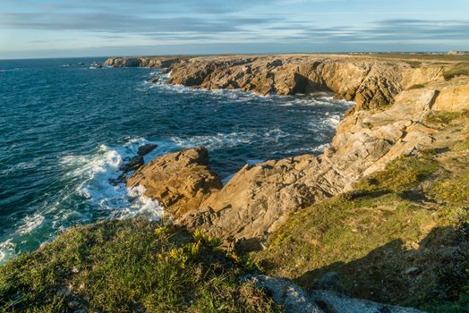 The wild coast in Quiberon, France