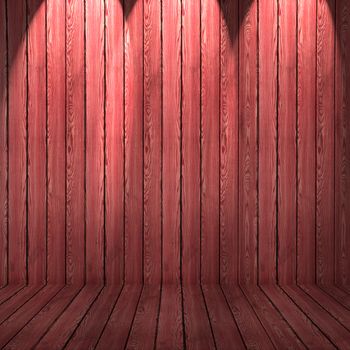 Wood texture background. red wood wall and floor.