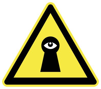 Do not spy. Privacy at stake through surveillance, concept of Big Brother is watching you