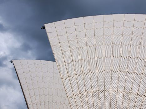 Detail of roof of Sydney Opera House ,Sydney Australia
