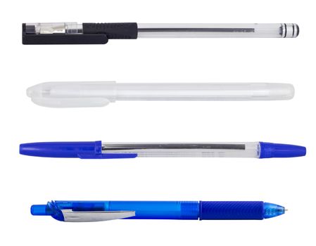 Ballpoint pen set, isolated on white background