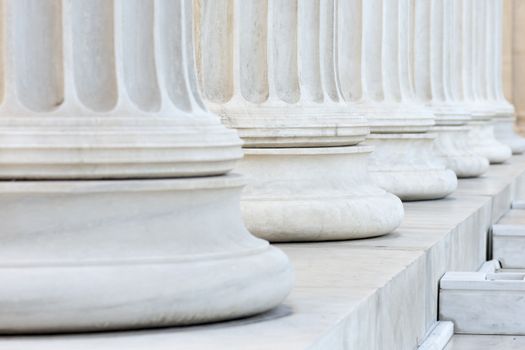 marble columns of academy of athens