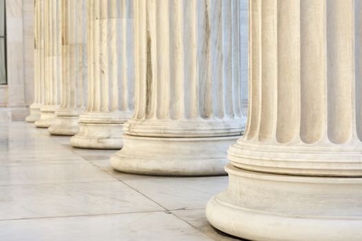 marble columns of academy of athens