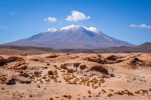 Mountains and desert landscape in sud lipez altiplano, Bolivia