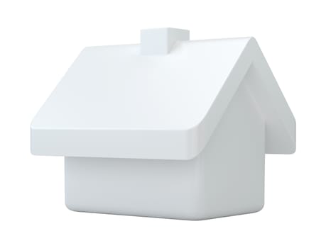 House icon on white background. 3d rendering for web.