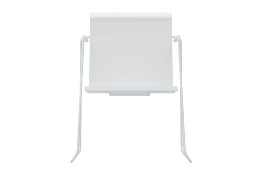 White office chair isolated in studio. 3d rendering