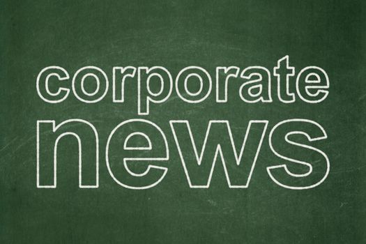 News concept: text Corporate News on Green chalkboard background
